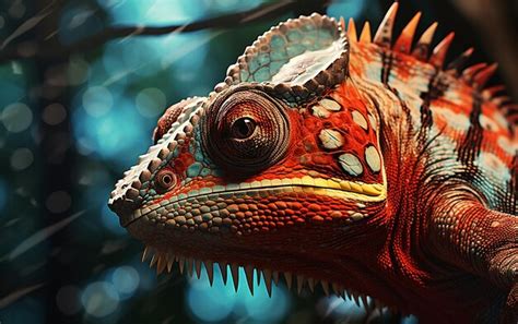 Premium AI Image | Exploring the World of a Colorful Reptile