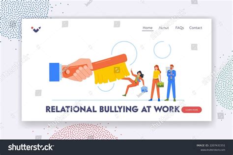 Relational Bullying Work Landing Page Template Stock Vector (Royalty ...