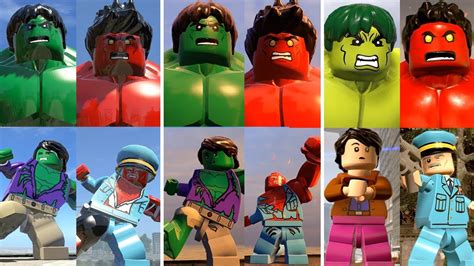 Lego Big Red Hulk Vs Blue Hulk Vs Hulk Transformation