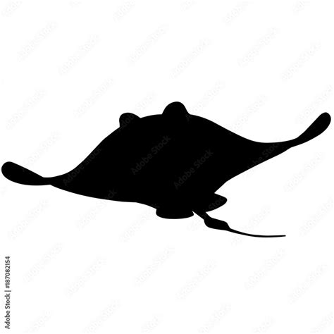 Manta ray Silhouette Vector Graphics Stock Vector | Adobe Stock