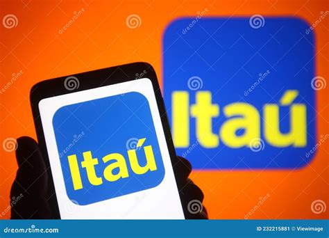 Itau Unibanco logo editorial photo. Image of orange - 232215881