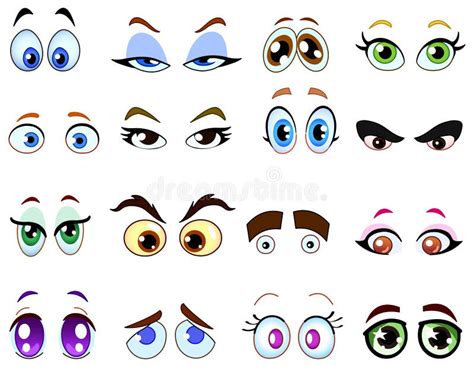 Cartoon eyes stock vector. Illustration of anima, happy - 15769945