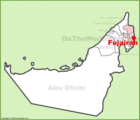 Fujairah location on the UAE (United Arab Emirates) Map - Ontheworldmap.com