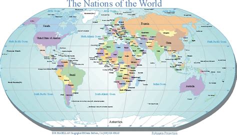 World Map With Countries | 5 Free Large Printable World Map PDFs