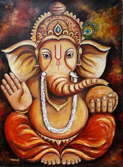 Ganesha Painting | Ganesha painting, Ganesh art paintings, Lord ganesha paintings