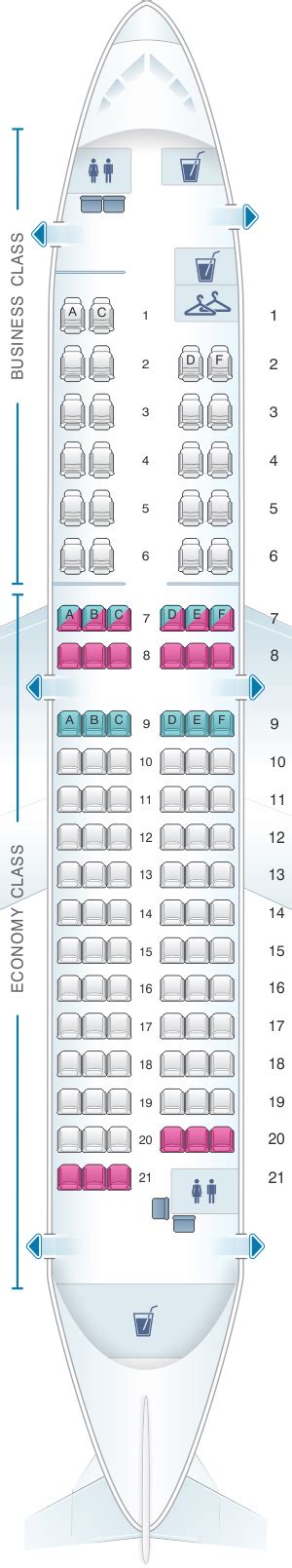 Seat Map TAROM Airbus A318 111 107pax | SeatMaestro