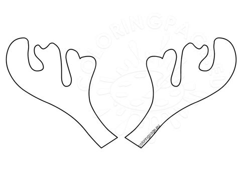 Printable reindeer antlers pattern | Coloring Page