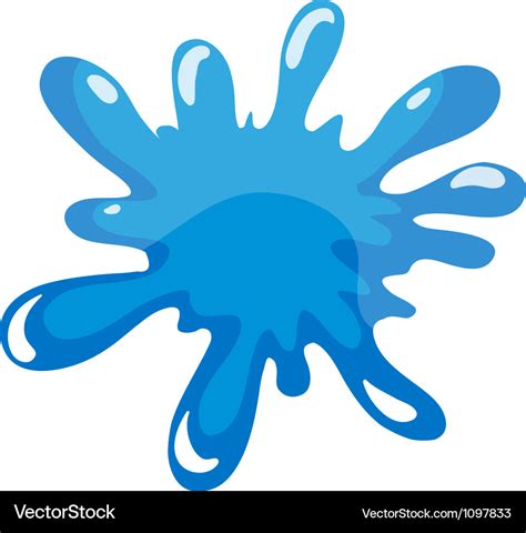 Blue color splash Royalty Free Vector Image - VectorStock