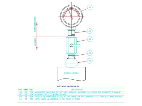 Pressure gauge. in AutoCAD | CAD download (25.68 KB) | Bibliocad