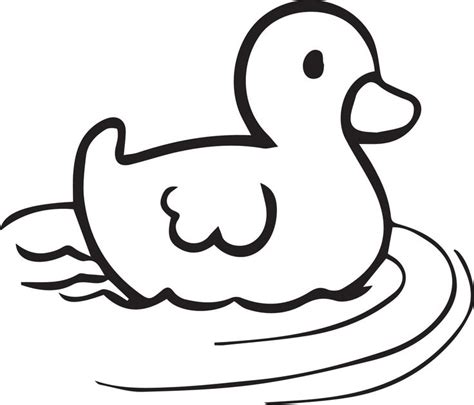 duck coloring page cute cartoon drawing illustration free download | Cute cartoon drawings ...