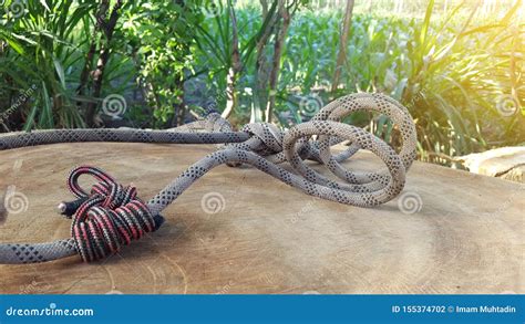 Rope Knots, Climbing Equipment for Rock Climbing Athletes Stock Photo - Image of ropes ...