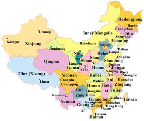 China Map With Cities Printable | China Map Cities, Tourist