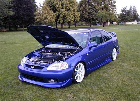 1999 Honda Civic Si Blue Modified Specifications and Pictures - MotorCities.com