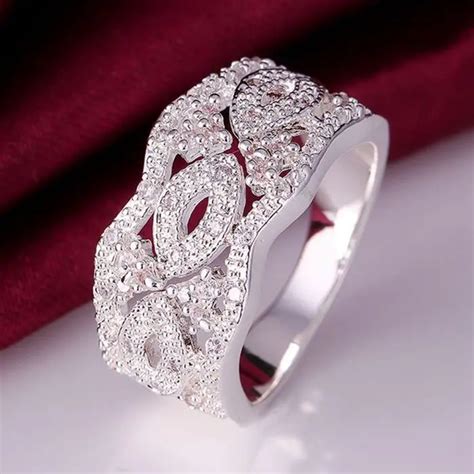 Wholesale silver plated Ring,Latest Trendy Classic Jewelry,Austria Crystal Stone Wealth Waves ...