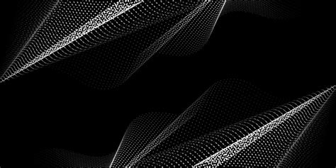 Abstract dark background with wavy grid of dots. Futuristic wavy ...