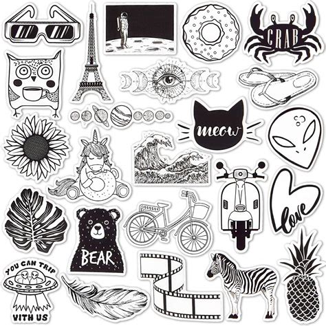 Buy Black and White VSCO Stickers for Laptop Black and White VSCO ...