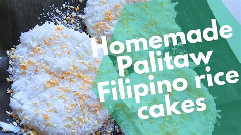 Homemade Palitaw Filipino rice cakes