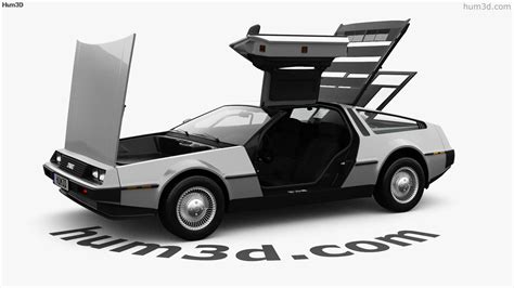 360 view of DeLorean DMC-12 with HQ interior and engine 1984 3D model ...