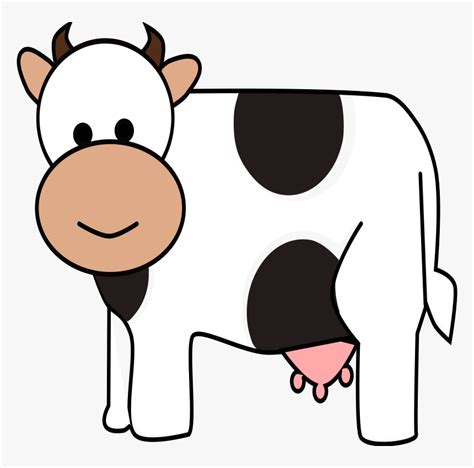 Happy Cow - Happy Cartoon Cow, HD Png Download - kindpng