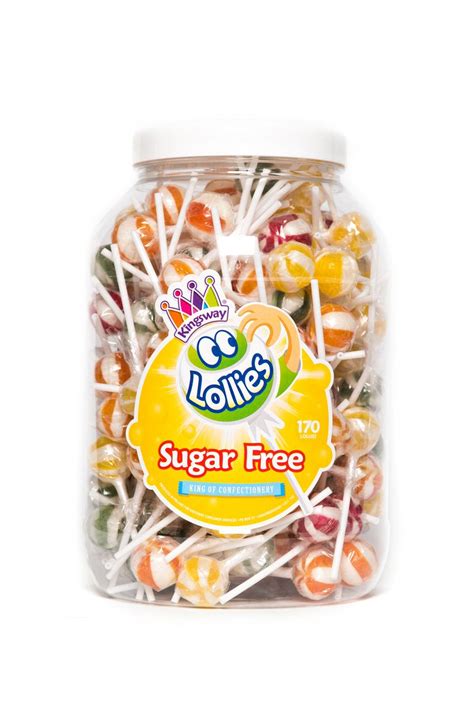 Sugarfree lollipops 8g - Fruit Mix - Jar 170 pcs x 8g