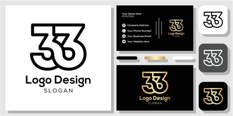 logo design number 33 black gold with business card template 5080994 Vector Art at Vecteezy