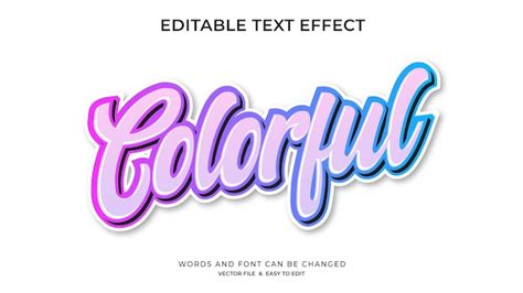 Premium Vector | Colorful text effects