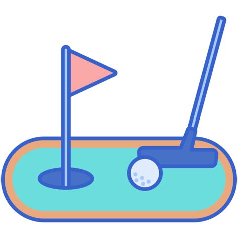 Golf course Flaticons Lineal Color icon