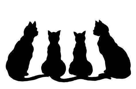 Silhouette Of Kitten Png Black Silhouette Of Cat Png Fat Black Cat ...