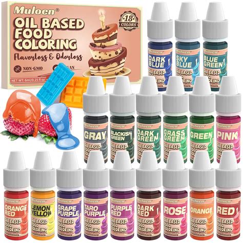 Amazon.com : Oil Based Food Coloring for Chocolate - 18 Colors Upgraded ...