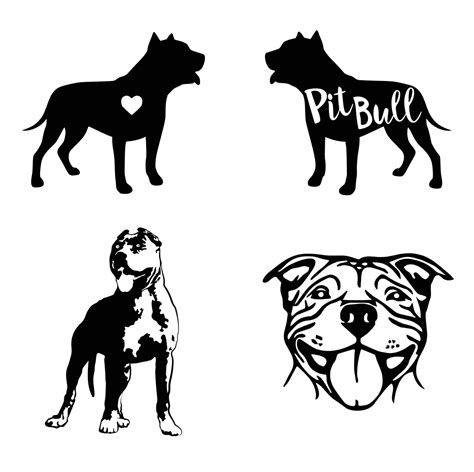 Pitbull Svg, Dog Svg Files, Vector, Clipart, Cricut, Download By CrafterOks TheHungryJPEG ...