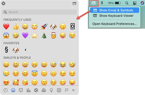 How to access the Character Viewer from your Mac menu bar