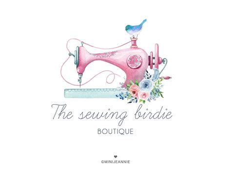 Vintage Sewing Machine Logo-Sewing Logo-Seamstress Logo-Retro Sewing Machine Logo-Quilting logo ...