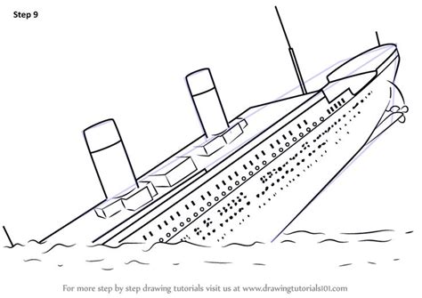 How to Draw Titanic Sinking (Boats and Ships) Step by Step | Titanic sinking, Boat drawing, Titanic