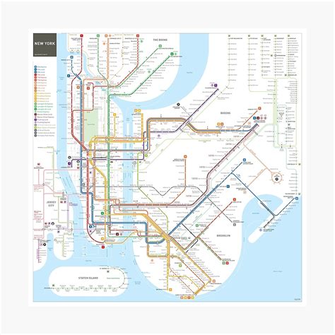 sin Vagabundo científico new york subway map caricia Idealmente burbuja