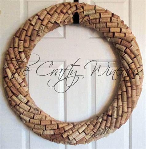 Extra Large 25" Handmade Wine Cork Wreath, Without Grapes/No Grapes ...