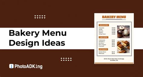 Bakery Menu Design Ideas, Examples, and Samples