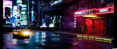 Hình nền thành phố đêm cyberpunk - Top Những Hình Ảnh Đẹp