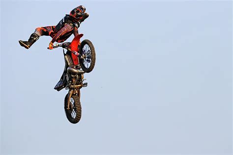 Dirt Bike Stunts - In The Air IX Photograph by Debbie Oppermann - Fine Art America