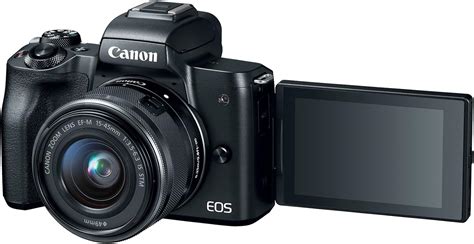 Canon EOS M50 Mirrorless Vlogging Camera Kit with EF-M 15-45mm Lens ...