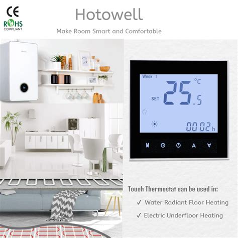 16A WiFi Programmable Smart Electric Underfloor Heating Room Thermostat ...