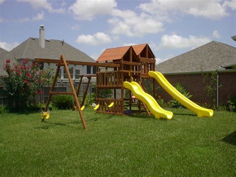 Gemini Playset DIY Wood Fort and Swingset Plans | Swing set plans, Backyard, Backyard design