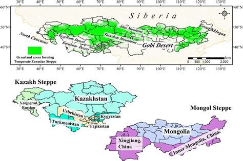 Map of the study region. Kazakh steppe and Mongol steppe are two... | Download Scientific Diagram