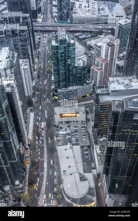 Melbourne, town view at night Stock Photo - Alamy