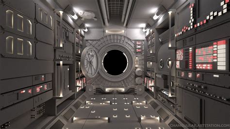 ArtStation - Space Station Interior (3D Model)