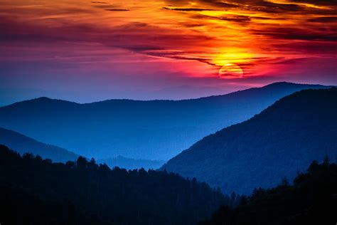 Smoky Mountains Sunset Wallpapers - Wallpaper Cave