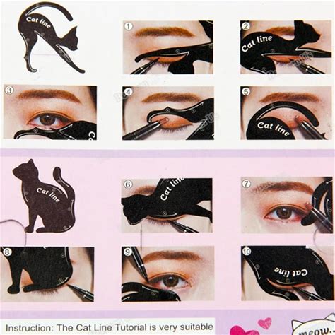 4Pcs=2Bag Cat Eye Eyeliner Stencil New Design Eyeliner Stencil Models ...