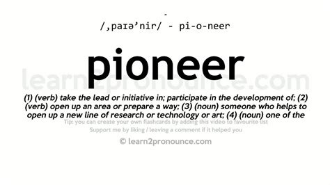 Pronunciation of Pioneer | Definition of Pioneer - YouTube