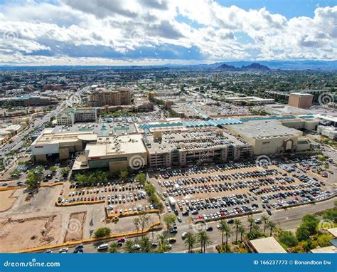 Aerial View of Mega Shopping Mall in Scottsdale, Arizona East of State Capital Phoenix ...