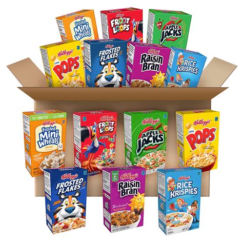 Kellogg's Breakfast Cereal, Variety Pack, Kids Breakfast, Assortment ...