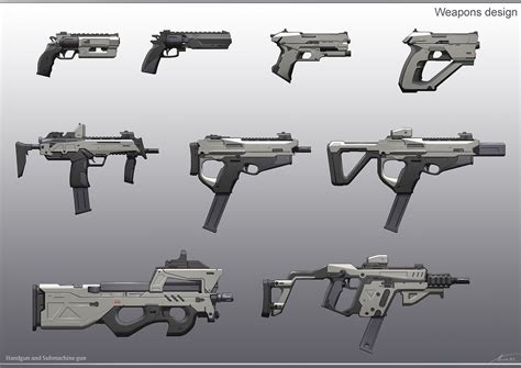 sci fi pistol concept art - shopspeakerwallmountingbracket